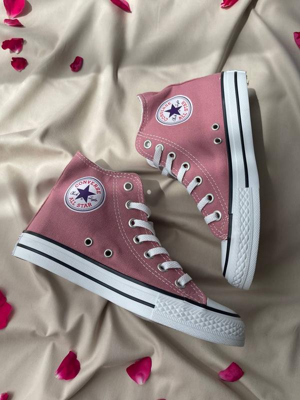 Converse chuck taylor all star hi pink жіночі класичні високі кеди ...