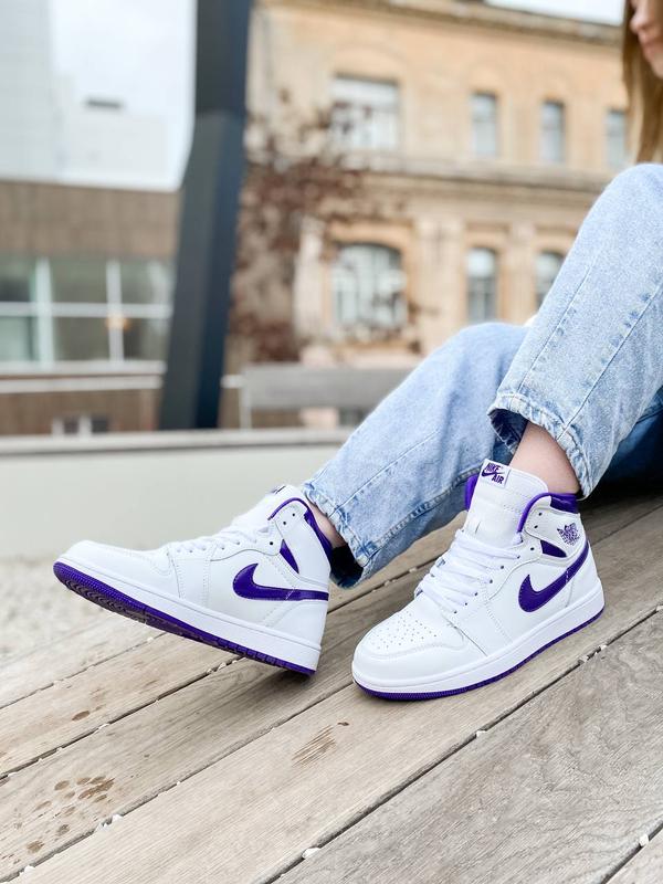 💜nike air jordan 1 retro high court purple💜36рр - 45рр💜 кросівки найк ...