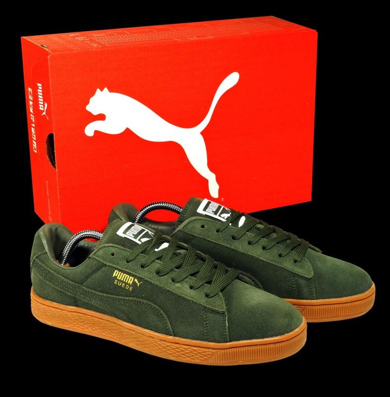 Демисезонные зелёные хаки кроссовки кеды puma suede зелені кросівки ...