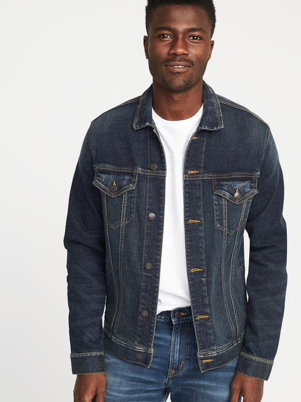 Gray jean jacket mens new arrivals