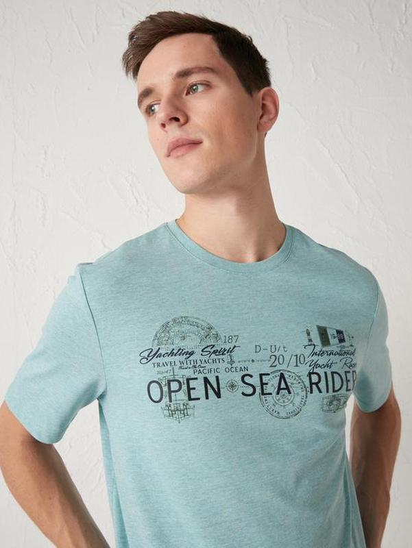 Мятная мужская футболка lc waikiki/лс вайкики open sea riders ...