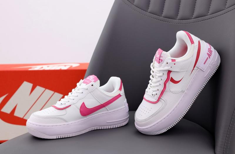 nike air force shadow white and pink
