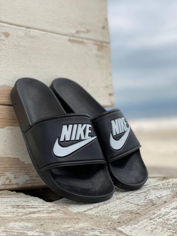 Чоловічі чорні шльопанці nike / мужские черные шлепки шлепанцы найк ...