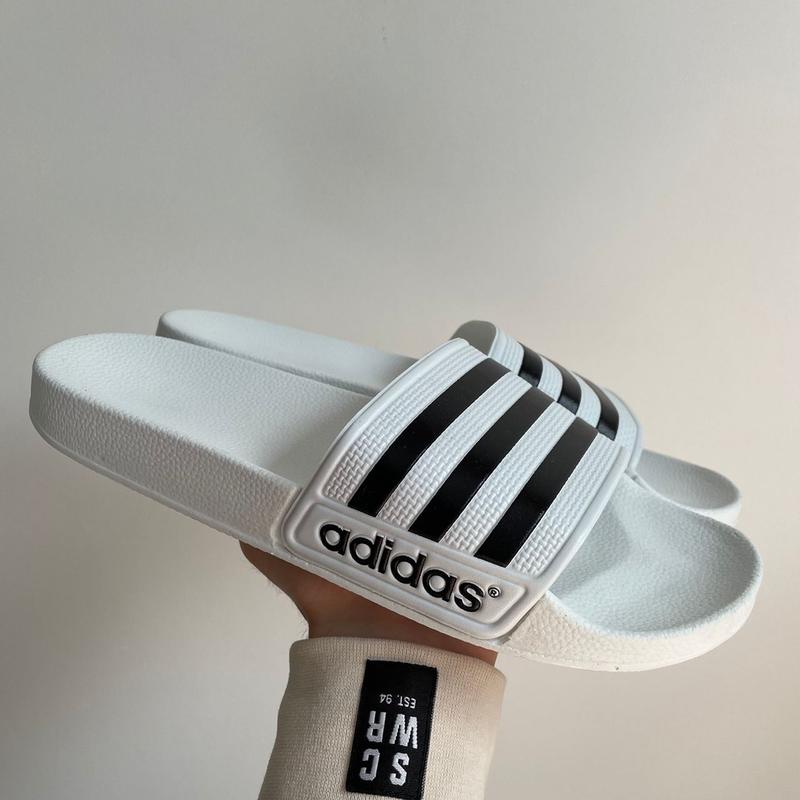 Adidas slides white мужские шлепанцы адидас — цена 1450 грн в каталоге ...