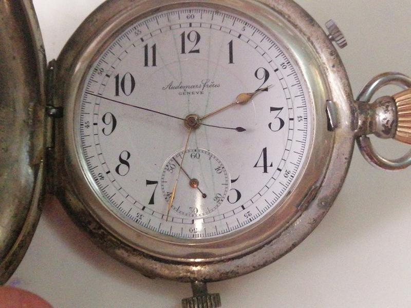 Часы карманные хронограф с репетиром audemars freres geneve.2 фото