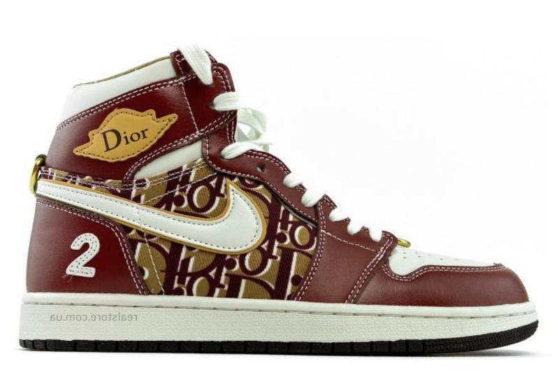 Женские кроссовки dior x nike air jordan 1 high red white (найк аир