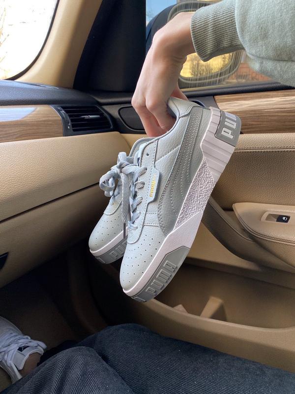 Кроссовки puma cali grey женские кожаные серые кроссовки пума серые ...