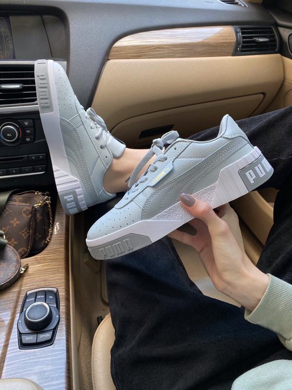 Кроссовки puma cali grey женские кожаные серые кроссовки пума серые ...