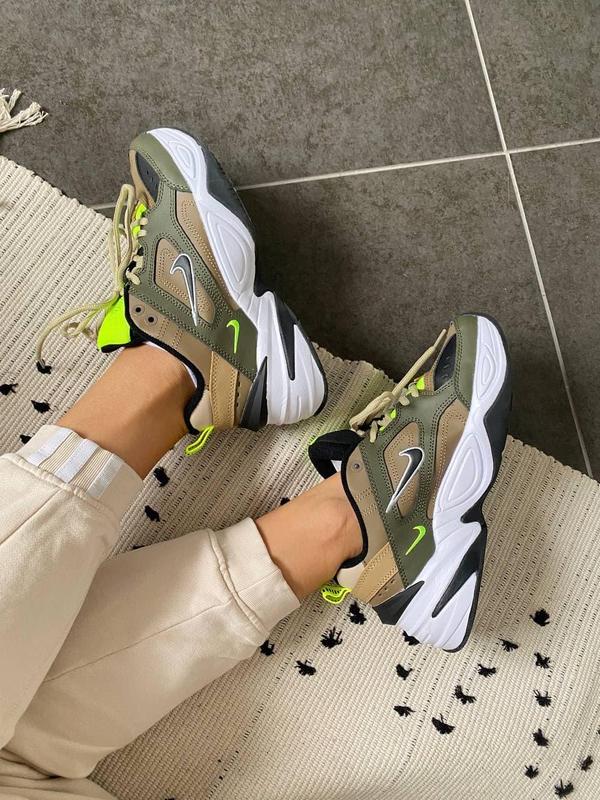 nike tekno olive green