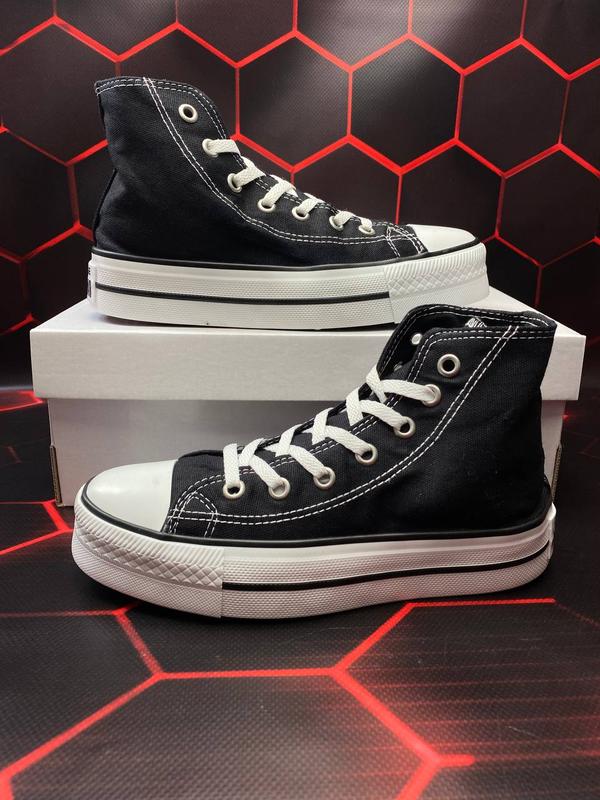 Кроссовки женские converse high platform black кросівки жіночі конверс ...
