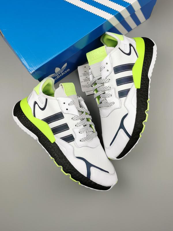 adidas originals nite jogger white signal green eg6749 black boost Adidas 2500