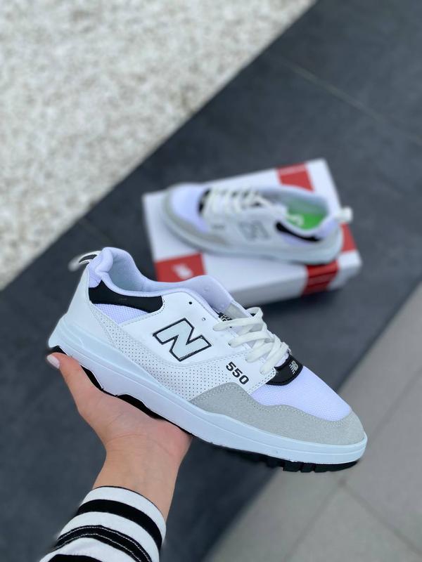 Кросівки жіночі new balance 550 white black/кроссовки женские нью ...
