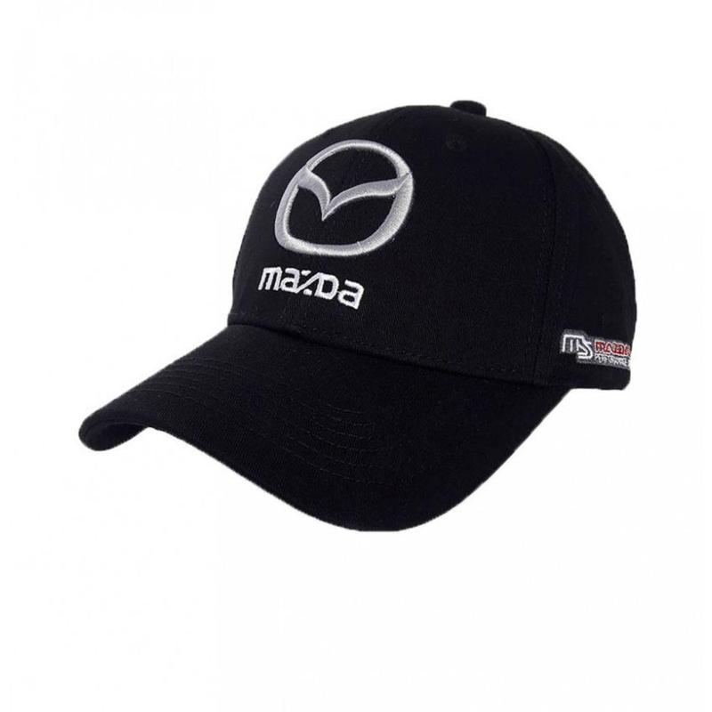 Мужская кепка sport line из хлопка черная с лого mazda. артикул: 45 ...