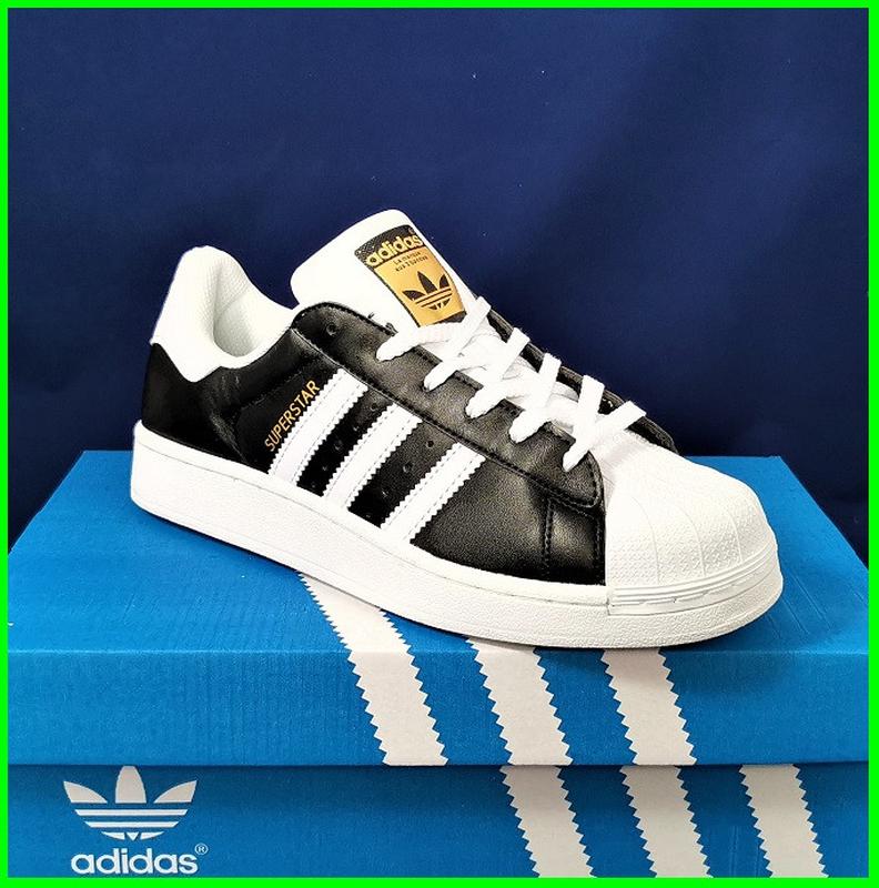 Кроссовки adidas superstar черные мужские адидас суперстар (размеры: 42 ...