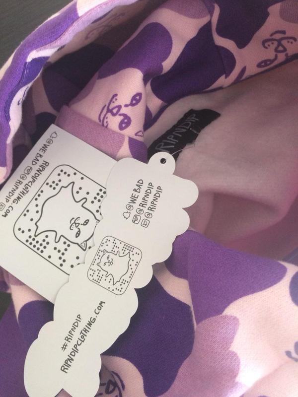 Ripndip invisible purple store camo hoodie