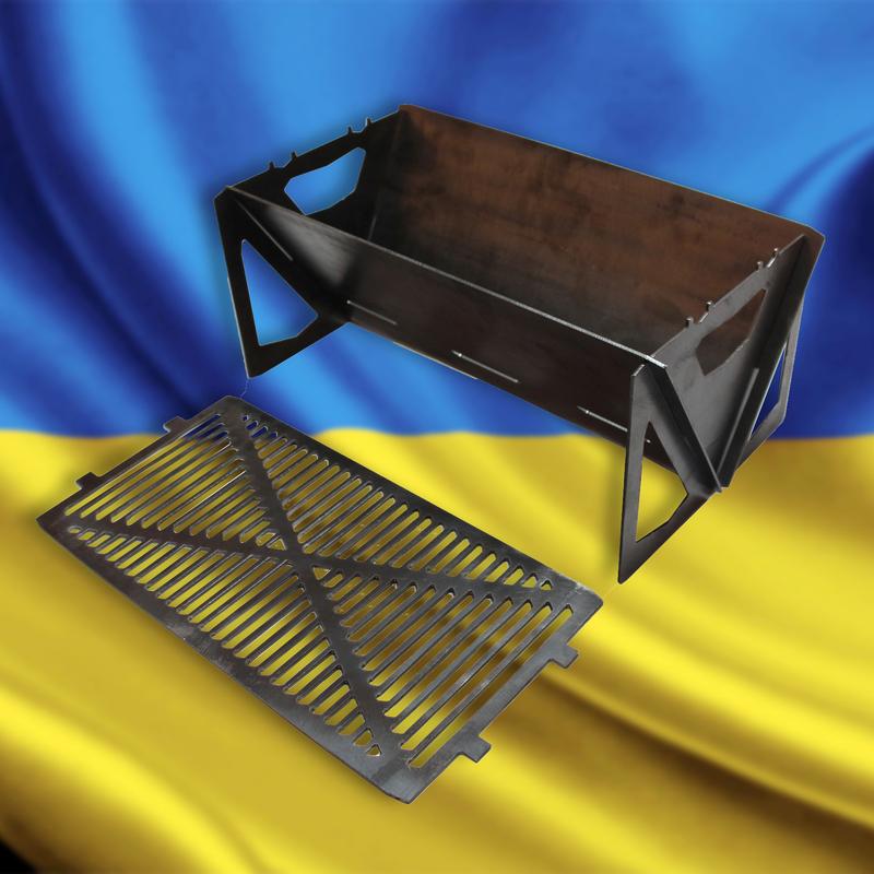 Компактный туристический мангал поленко гриль, переносной складной ...