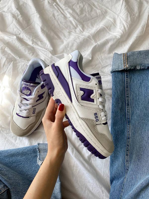 💜new balance 550 violet white💜 36рр - 45рр💜нью баланс 550 кросівки ...