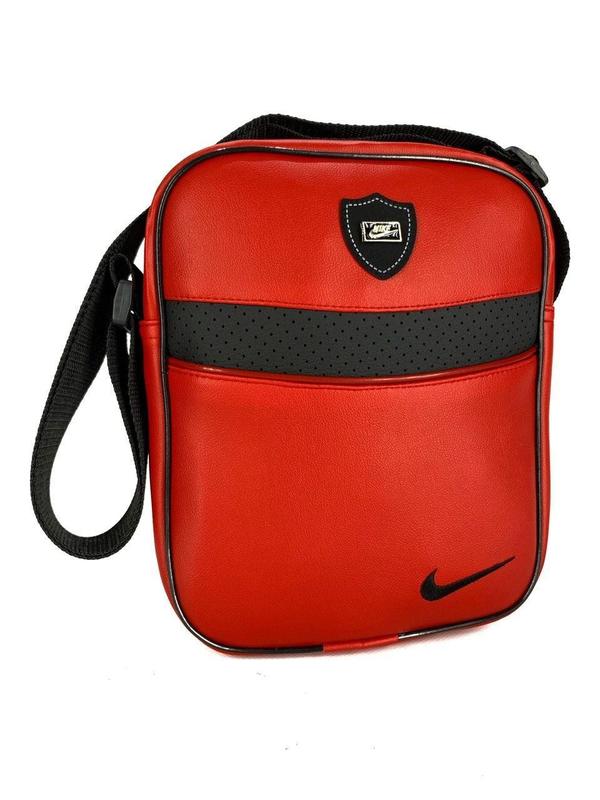 Барсетка nike кожаная красная, мужская сумка через плечо найк — цена ...