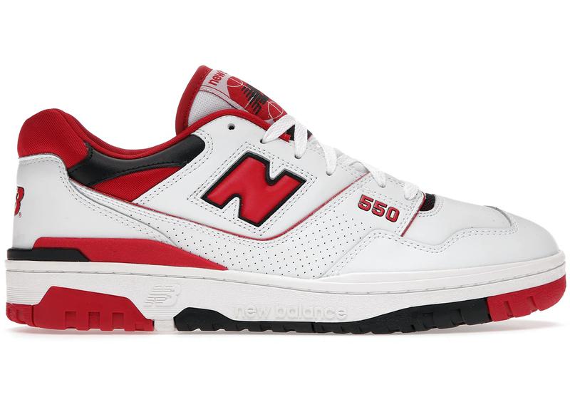 Женские кроссовки new balance 550 white red (нью беланс 550, белые ...
