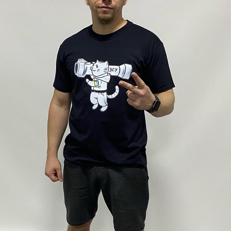 Мужская футболка. печать на футболке. кот зсу — цена 400 грн в каталоге ...