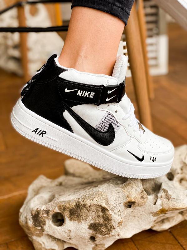 Nike air force 1 high black and white best sale