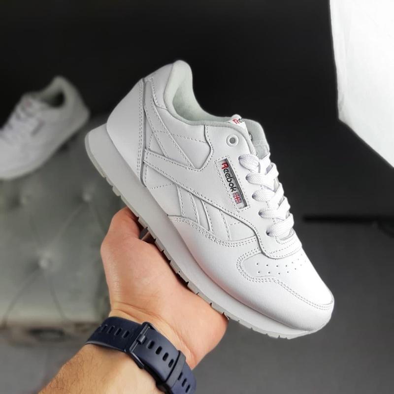Мужские белые летние кроссовки reebok classic кроссовки рибок класик ...