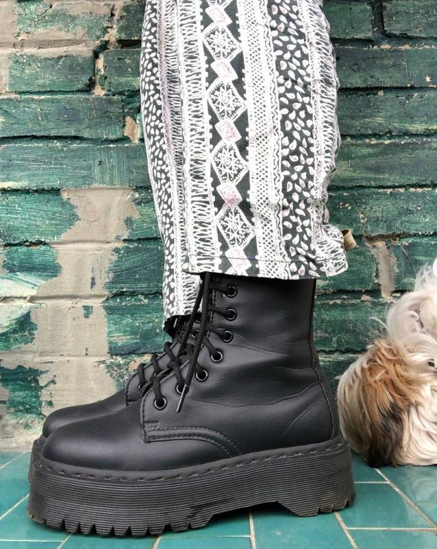 Dr.martens jadon mono black vegan оригінал мартінси взуття на масивній ...