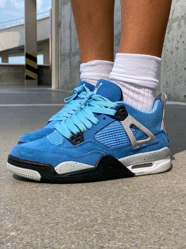 💙💙💙nike air jordan 4 blue💙💙💙жіночі кросівки найк джордан 4 сині ...