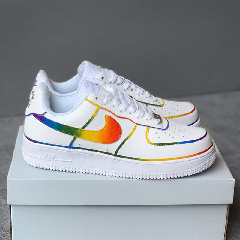 100932585 Premium nike Epic React Flyknit Volt Glow 2018 one custom rainbow 2090