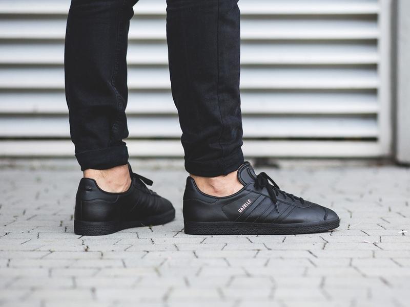 adidas originals gazelle black leather