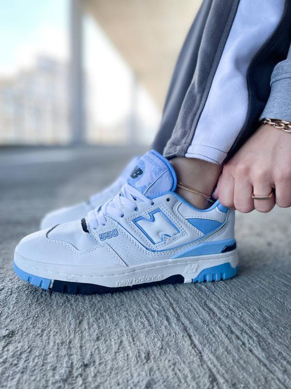 New balance 550 white university blue nb яскраві кросівки баланс ...