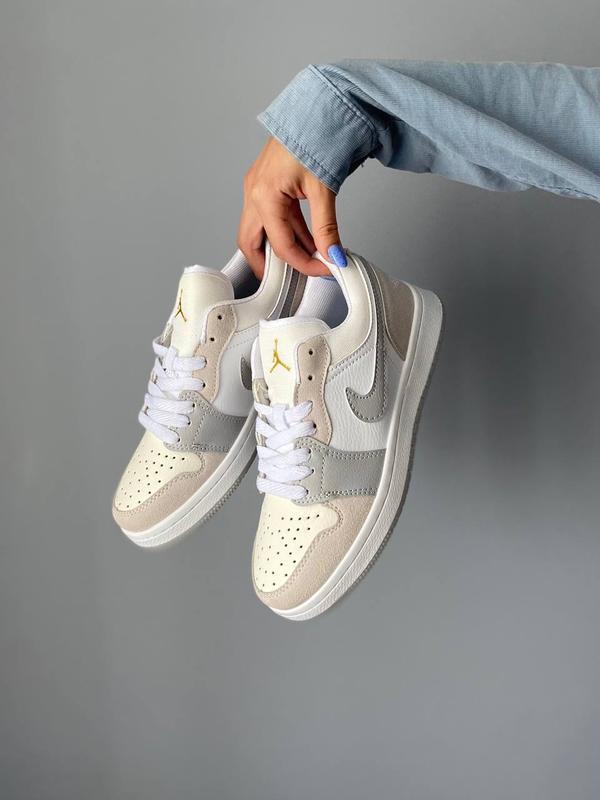 Nike air jordan 1 low beige,жіночі бежеві кросівки найк, женские ...