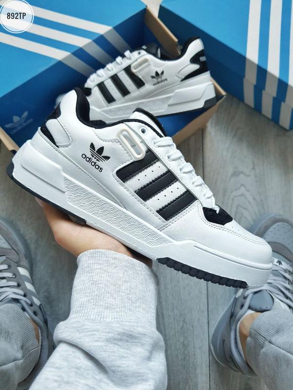 Кросівки чоловічі adidas forum low білі чорні / кросівки чоловічі ...