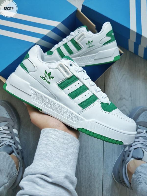 Кроссовки мужские adidas forum low белые зеленые кросівки чоловічі ...
