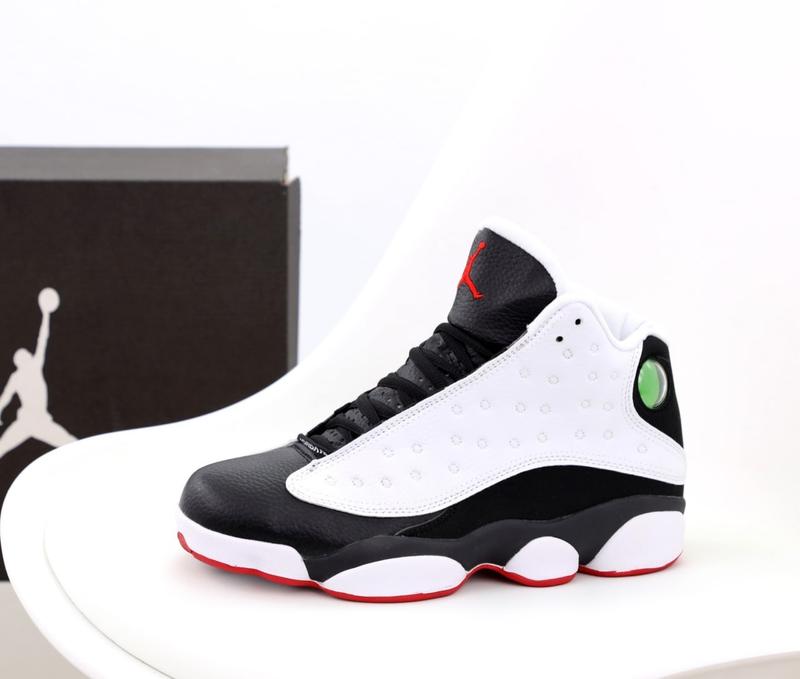 Nike air jordan 13 white black red, мужские кроссовки найк джордан 13 ...