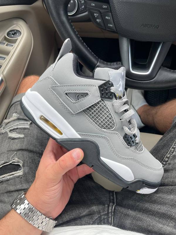 Nike air jordan 4 grey, кроссовки мужские джордан 4 серые, чоловічі ...