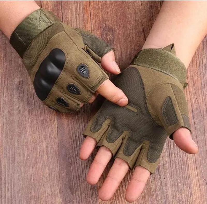 Перчатки армейские combat green беспалые военные без пальцев — цена 385 ...
