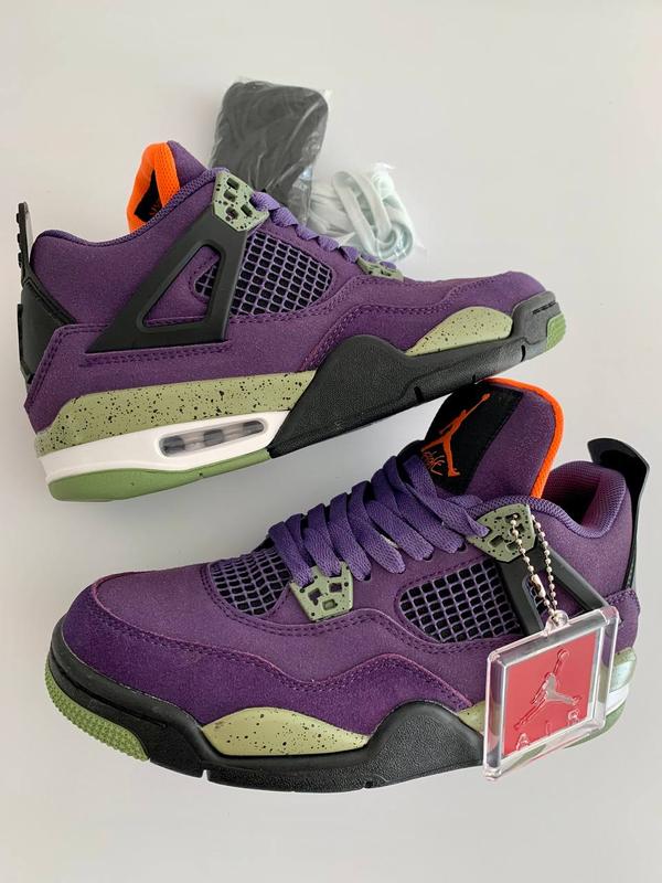 Кроссовки nike air jordan 4 canyon purple найк аир джордан ретро 4 aj4 ...