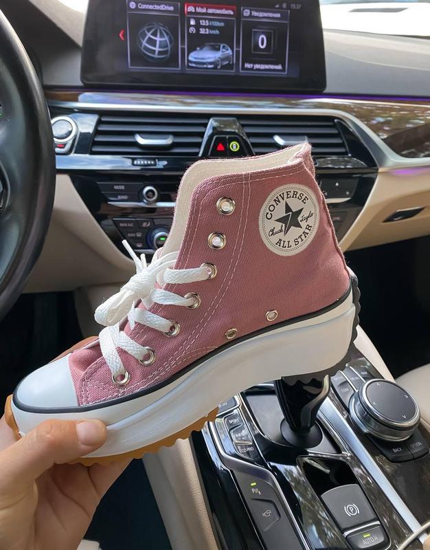 Жіночі кеди converse run star hike pink женские кеды конверсы — цена ...