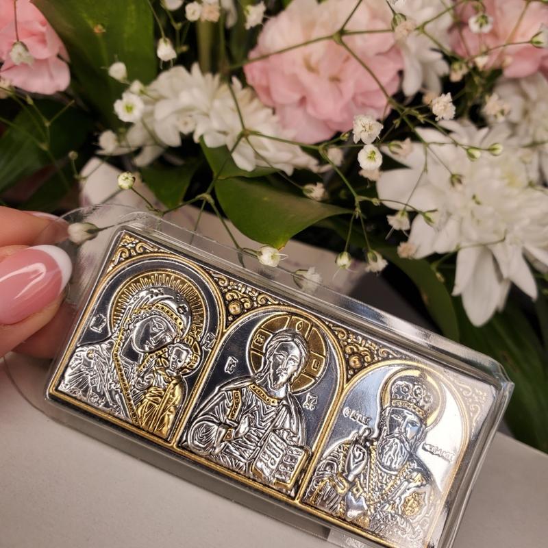 Серебряная икона в машину