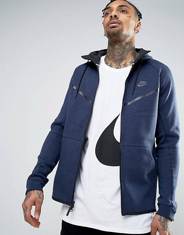 Nike tech fleece zip hoodie blue l-xl найк теч флис зип худи оригинал ...