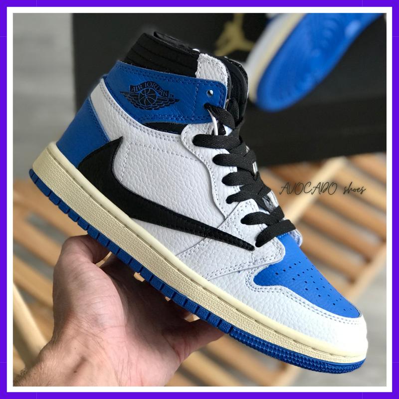 Кроссовки мужские nike jordan retro 1 travis scott white / найк джордан ...