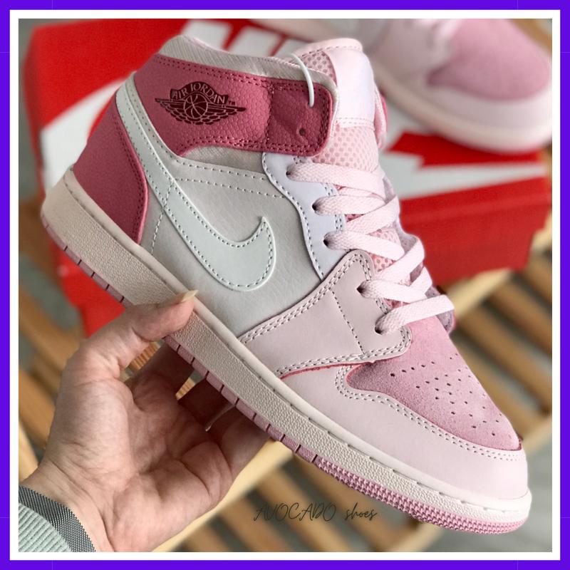 Кроссовки женские nike air jordan retro pink / найк джордан ретро 1 ...