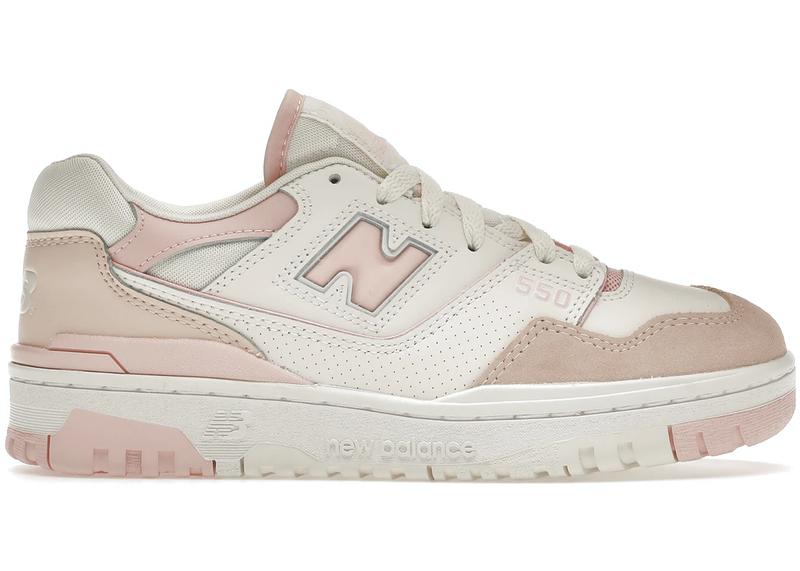 Женские кроссовки new balance 550 white pink (нью беланс 550, белые ...