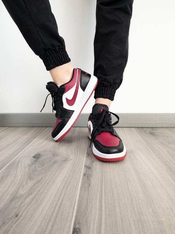 Жіночі кросівки n1ke air jordan 1 low burgundy женские кроссовки найк ...