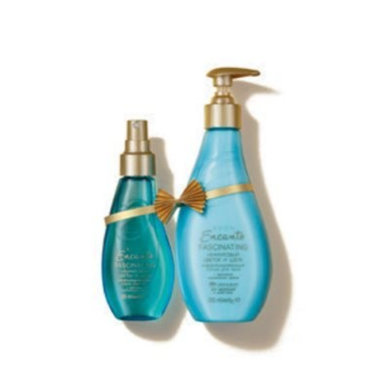 Набор avon encanto «нефритовый цветок и шелк» эйвон голубой спрей и ...