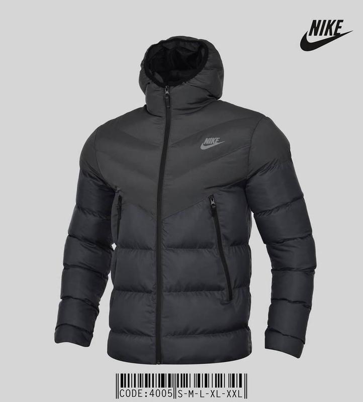 Мужская зимняя куртка серая nike найк зима — цена 2290 грн в каталоге ...