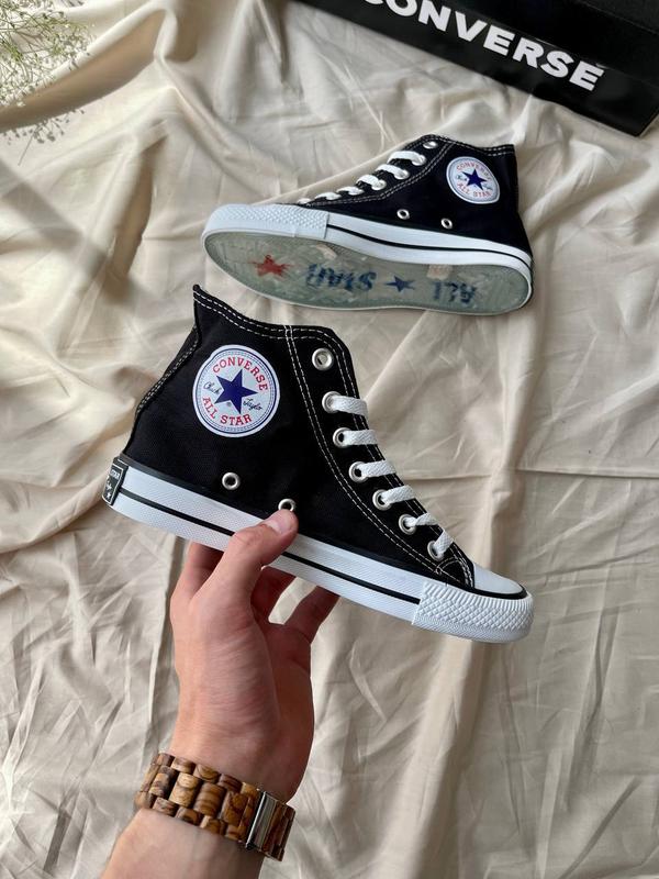 Кеди жіночі converse chuck taylor all star hi black/кеды женские ...