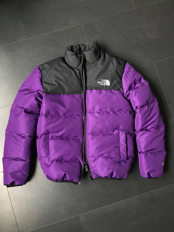 Зимовий пуховик the north face 700 violet куртка зе норд фейс фіолетова ...