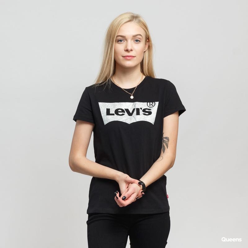 Жіноча футболка теніска левайс levi’s оригінал чорна базова з логотипом ...
